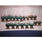 Знаки Зодиака Фужеры-6 шт.,бокалы 6 шт.,рюмки 6 шт.Керамика,позолота.С рубля.