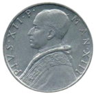 СВЯТОЙ ПРЕСТОЛ. ГОСУДАРСТВО - ГОРОД ВАТИКАН. 10 ЛИР 1951. ПАПА ПИЙ XII. БЛАГОРАЗУМИЕ