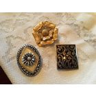 Брошь-зажим Эдельвейс Цветы Western Germany осталась одна