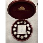 Набор Серебряных Медалей Серии ВЕЛИКИЕ РУССКИЕ ПОЛКОВОДЦЫ. С сертификатами.  СЕРЕБРО. 999:1000 пр. ПРУФ.