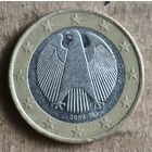 Германия 1 евро 2002 г., отметка мд. "D" - Мюнхен, KM# 213