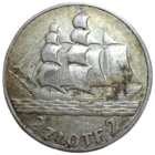 2 злотых 1936 кораблик родная патина