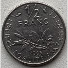 Франция 1/2 франка 1965 г.