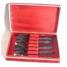 Ложки чайные Набор 6 шт Кольчугино СССР Глухарь Мельхиор МНЦ Пламя