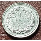 Нидерланды 10 центов, 1934    ( 1-1-6 )