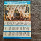 Календарь настенный, - Динамо Минск чемпионы СССР 1982г. + 13 значков + вымпел с автографами и брелком.
