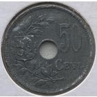 Бельгия 50 сантимов 1918 г. В холдере