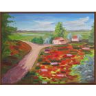 Картина маслом "В лесной глуши". Холст на картоне 40х30 см