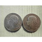 2 монеты по 5 злотых 1933 года