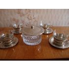 Сервиз металл стекло   новый