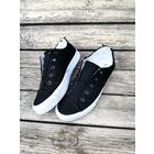 Оригинальные без шнурков чёрные кеды на белой подошве, р.37. Унисекс