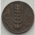 Италия 5 чентезимо 1922 г.