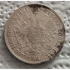 Австрия флорин 1891 со штемпельным блеском