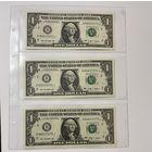 1 доллар 2009 года (три купюры подряд)