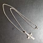 Цепочка с крестиком серебро 925 #47, С РУБЛЯ! МНОГО ЛОТОВ С РУБЛЯ! БЕЗ МЦ