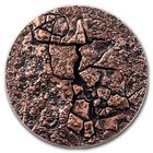 RARE Фиджи 2 доллара 2017г. "Землетрясение" Монета в капсуле; деревянном подарочном футляре; сертификат + номер монеты на гурте; коробка. СЕРЕБРО 31,10гр.(1 oz).