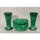 Малахитовое стекло Шкатулка и ваза