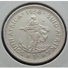 ЮАР. 1 шиллинг 1958 год  КМ#49  "Королева Елизавета II"  Тираж: 4.067.000 шт  "Монета в холдере"