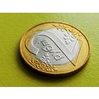 Республика Беларусь (РБ). 2 рубля 2009. Брак, холостое соударение штемпелей. (1). Торг.