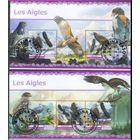 БУРКИНА ФАСО 2023 г   ФАУНА ОРЛЫ  СЕРИЯ БЛОКОВ