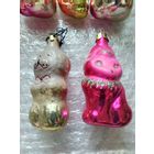 Елочные игрушки СССР.Лиса и собачка.