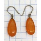 Серьги. Янтарные капли.