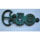 Древняя пряжка.Бронза.