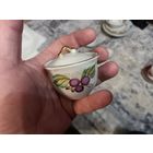 Сольница горчичница СССР с крышечкой позолота