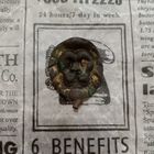 Пряжка накладка лев старая РИА позолоченная