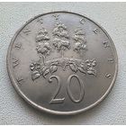 Ямайка 20 центов, 1969 6-9-25