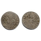 Полугрош 1509, Жигимонт Старый, Вильно. Окончания легенд: Ав - '.1509', Рв - 'LITVANIE:', VI группа редкости, разделитель легенды - кружок, герб Погоня - с ножнами