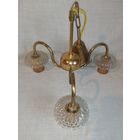 Основа люстры Чехословакия на 3 лампочки латунь