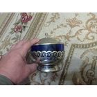 Сахарница СССР латунь стекло