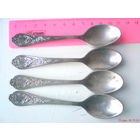 4 итальянские посеребренные мельхиоровые ложечки