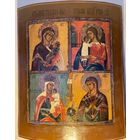 Икона Четырёх Частная. Богородичная! Храмовый Размер! Ковчег!