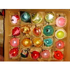 Редчайший набор елочных игрушек ГДР . Стекло . 20 штук