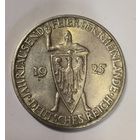 С рубля без мц! 3 марки 1925 D рыцарь Веймар - в патине! Шикарный! Нечастый двор!