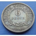 Западная Африка. 6 пенсов 1940