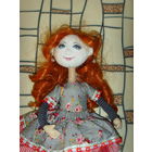 Кукла ручной работы с серьгами Swarovski