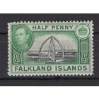 Фолкленды 1938** 1/2d Челюсть кита Георг VI   SG#146