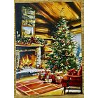 Открытка новогодняя чистая 10х15 см.