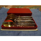 Набор кофейных ложек, мельхиор с позолотой,Экспериментальный ювелирный завод, г.Таллин