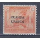 [2102] Бельгийская колония.Руанда-Урунди 1924. Культура и быт.Рукоделие.75с.,оранжевая. МН