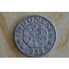 Индонезия 25 сенов 1955