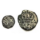 ДЕНАРИЙ БЕЗ ДАТЫ (Александр I Ягеллончик) И ГРОШ 1609 Г.СИГИЗМУНД III. ФАЛЬШ. В УЩЕРБ ОБРАЩЕНИЮ