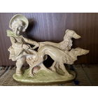 Статуэтка Девочка с борзыми собаками