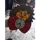 Часы настенные Маяк Сердобский завод СССР середина 70-х Клоун Ежик с бегающими глазами