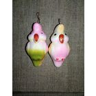 Попугаи СССР ёлочные игрушки пенопласт одним лотом птицы птички