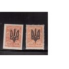 Украина-1919,(Заг.1-1А)  * , Гражданская война, Украинская Держава, Надп. на марках России