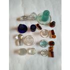 Старинные стеклянные пробки с притиркой,разные.